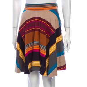 Marc By Marc Jacobs Colorful Striped Skater Skirt